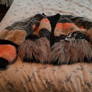 Young Fabulous & Broke faux fur coat